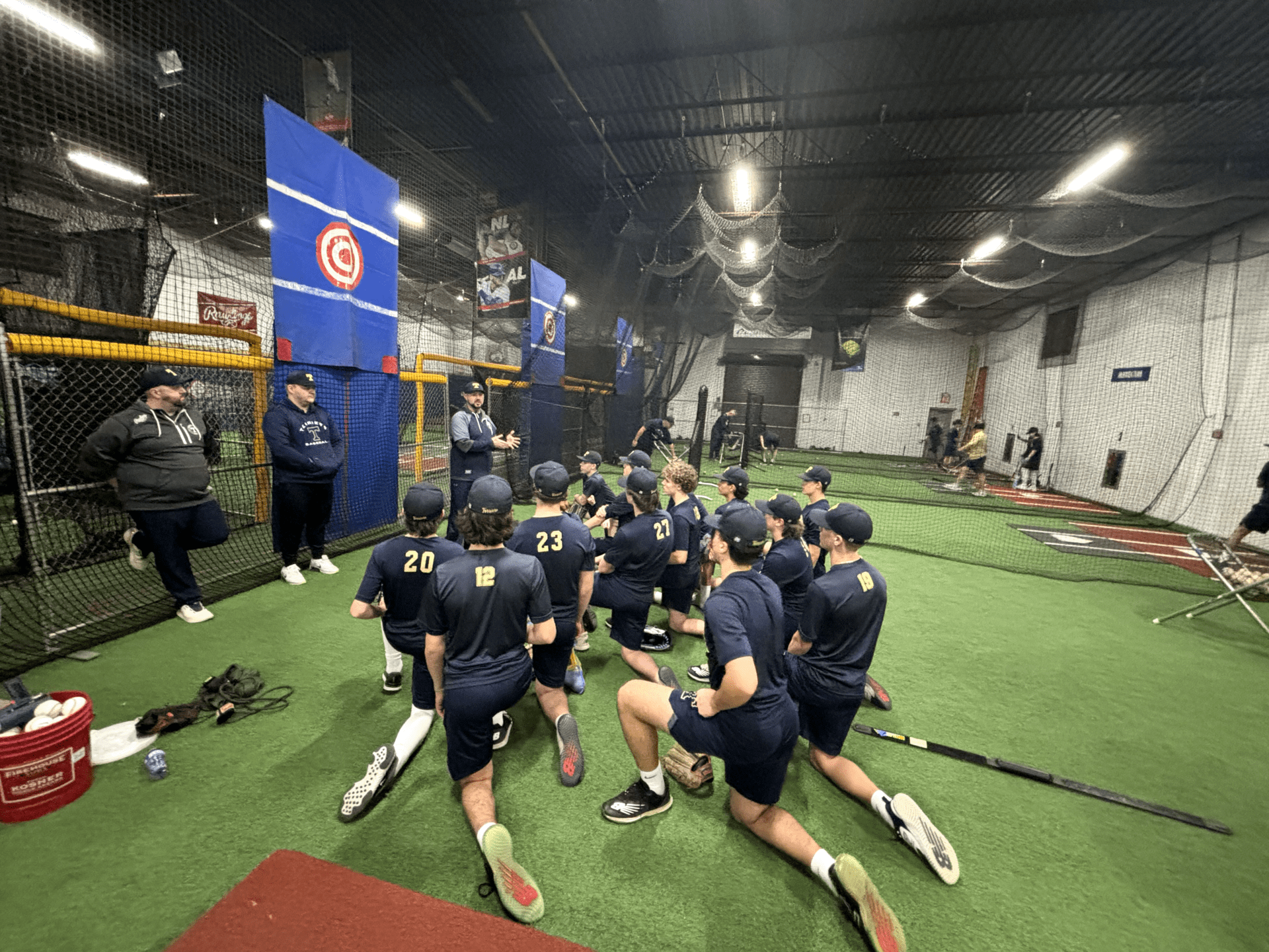 a players on the training